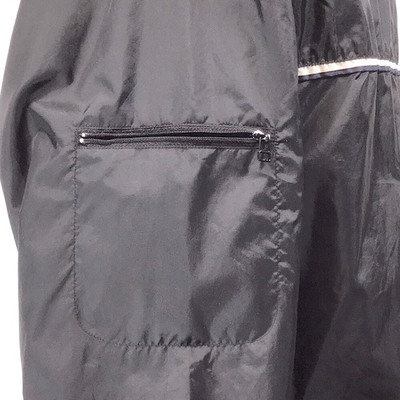 VTG BIKE Windbreaker Black White Zip Front Nylon Unlined - Picture 3 of 9
